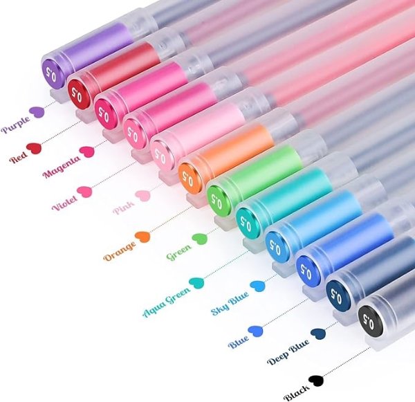 JIHEKJ Colorful Fine Point Pens 12 Count