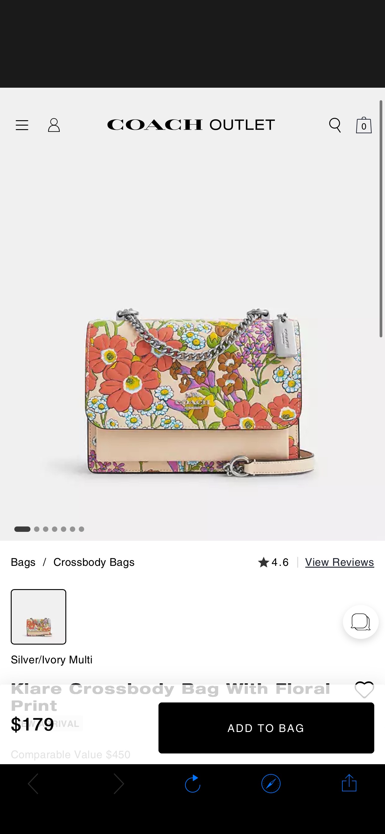 COACH® | Klare Crossbody Bag With Floral Print