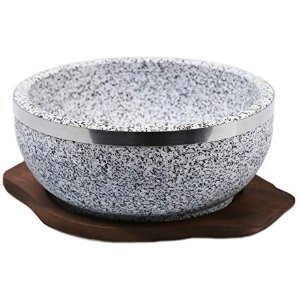 Amazon.com: KoreArtStory Dolsot-Bibimbap Stone Bowls Set of 1 32-Oz (POT1 + Wood base 1+ Bibimbap Recipe) Cooking Korean Soup and Food: Kitchen & Dining