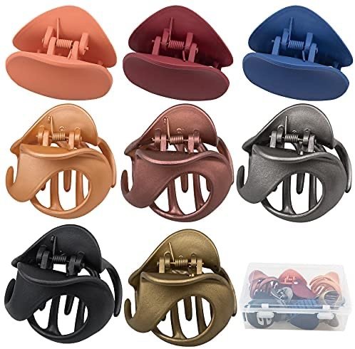 Hair Claw Clips 8 Colors, EAONE Stylish Jaw Clips Non Slip Fashion Hair Clips Hair Clamps Styling Accessories for 90s Thin/Thick Hair Girls, Women, Mother's Day/Christmas Gifts, Medium and Large