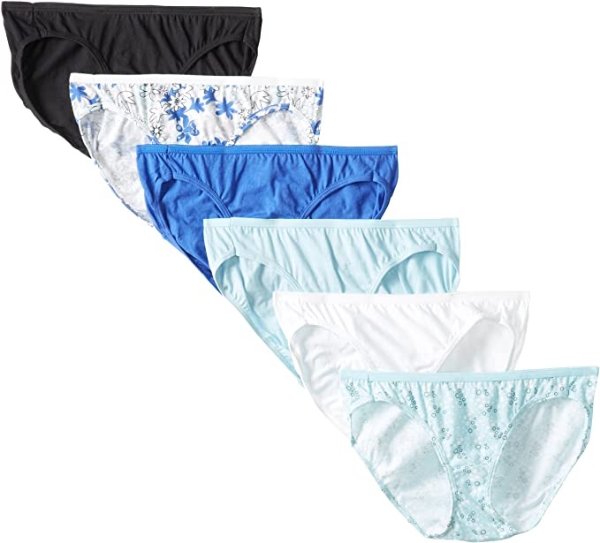 Women's 6-Pack Cotton Bikini Panty Sale
