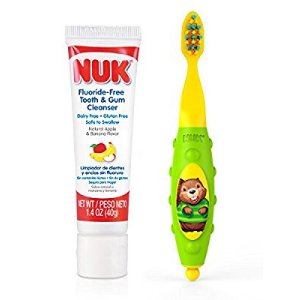 NUK Toddler Tooth and Gum Cleanser with 1.4 Ounce Toothpaste