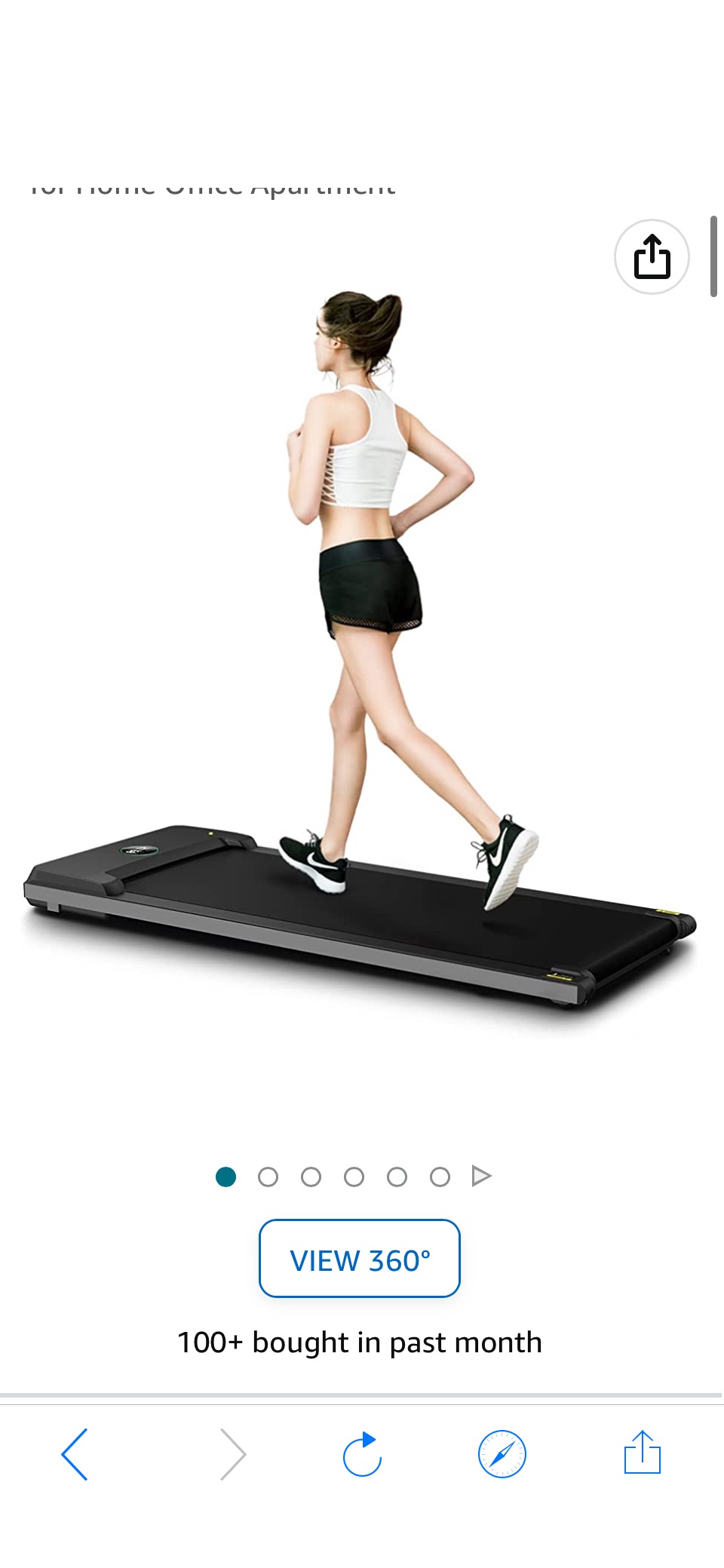 Amazon.com : RHYTHM FUN Treadmill Under Desk Walking Treadmill Compact Portable Mini Treadmill for Small Spaces Installation-Free Quiet Jogging Treadmill原价499.99