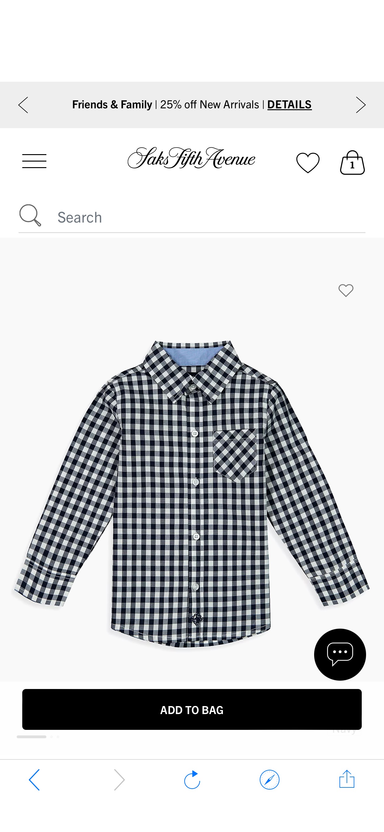 Shop Andy & Evan Boy's Gingham Button-Up Shirt | Saks Fifth Avenue