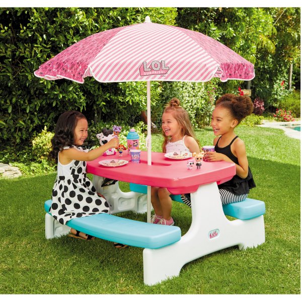 L.O.L. Surprise儿童户外折叠桌，带伞