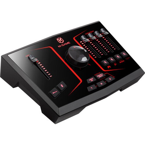 M-Game SOLO USB Streaming Mixer/Interface with LED Lighting, Voice FX, and Sampler