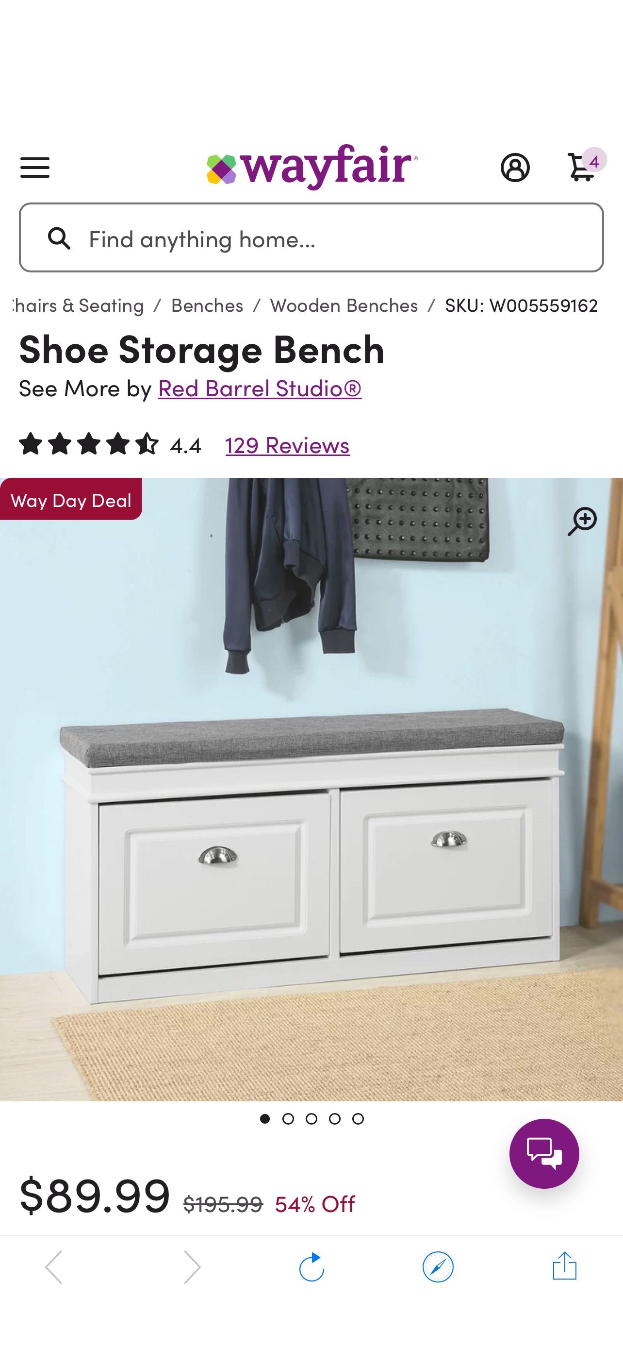 Red Barrel Studio® Shoe Storage Bench & Reviews | Wayfair