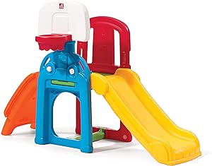 Amazon.com: Step2 Game Time Sports Climber &amp; Slide for Kids, Indoor/Outdoor Playground Set, Slide