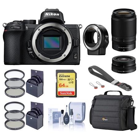 Nikon Z50 DX-Format Camera w/16-50mm 50-250mm Lens