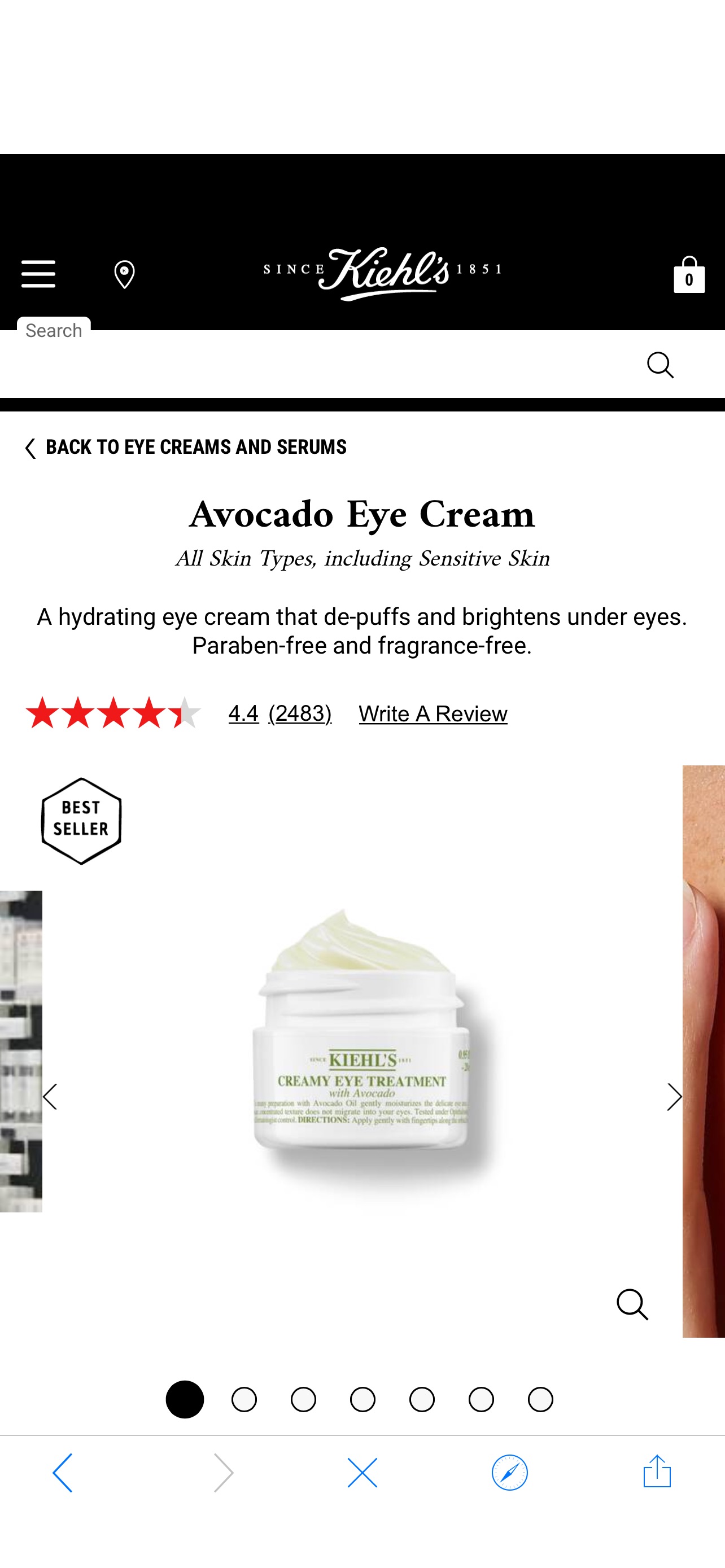 Avocado Eye Cream – Hydrating Eye Cream – Kiehl’s