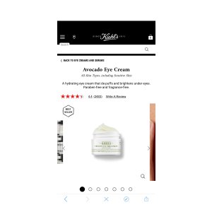 $41.25 Avocado Eye Cream – Hydrating Eye Cream – Kiehl’s