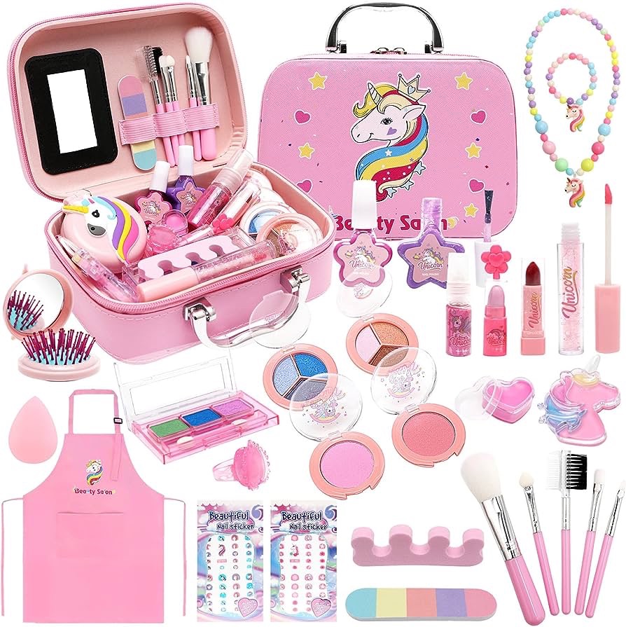 Amazon.com: Toys for Girls-Kids Makeup Kit for Girl,29PCS Real Washable Kids Toys for Girls Age 2 3 4 5 6 7 8 9 10 11 Year Old,Princess Christmas Birthday Ideas Unicorns Gifts for Girls with Dress Up 