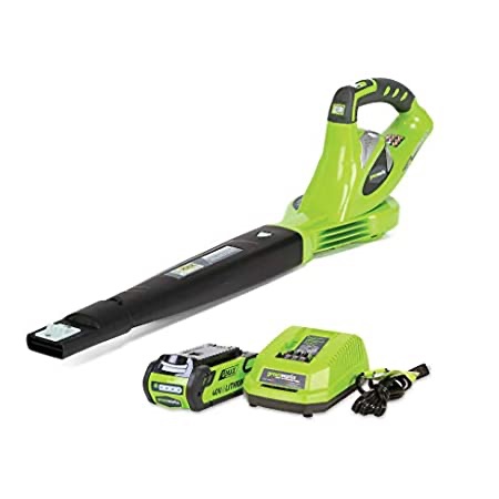 Amazon.com : Greenworks 吹叶器24V Brushless Axial Blower (110 MPH / 450 CFM) Battery Not Included BL24L00 : Garden & Outdoor
