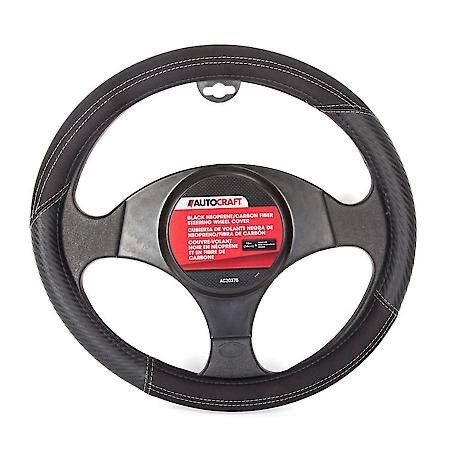 AutoCraft Steering Wheel Cover, Neoprene/Carbon Fiber, Black AC2037B: Advance Auto Parts方向盘套