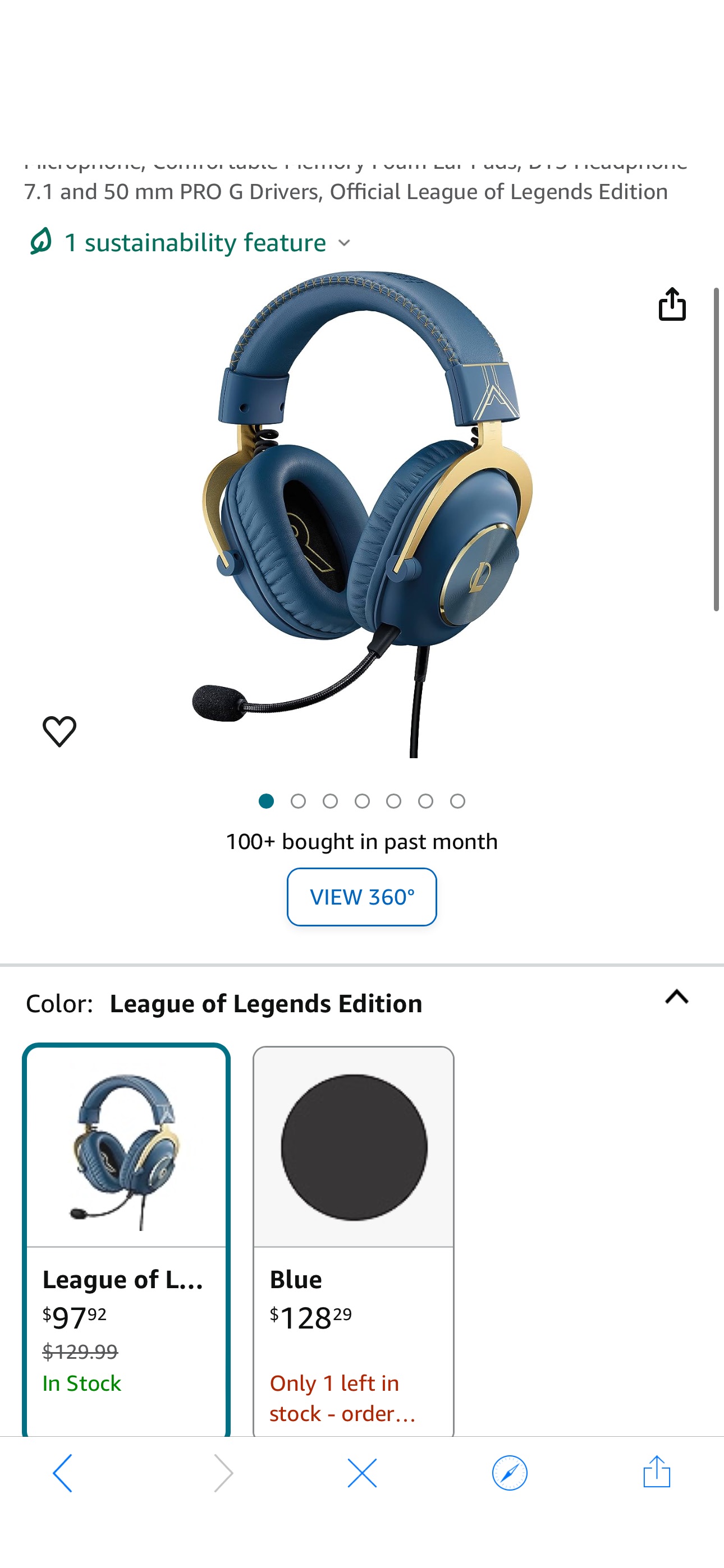 Amazon.com: Logitech G PRO X Gaming Headset - Blue VO!CE, Detachable Microphone, Comfortable Memory Foam Ear Pads, DTS Headphone 7.1 and 50 mm PRO G Drivers, Official League of Legends Edition : Every
