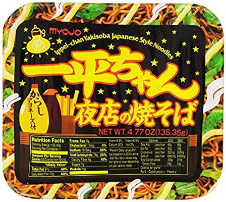 Amazon.com : Myojo Ippeichan Yakisoba Japanese Style Instant Noodles, 4.77-Ounce Tubs (Pack of 12) : Packaged Asian Dishes : Grocery & Gourmet Food 日本明星超级王牌炒面 一夜酱夜店炒面芥末蛋黄味 135.35 克 X 12盒 $30.78