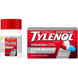 Tylenol Extra Strength Acetaminophen Rapid Release Gels, Pain Reliever & Fever Reducer, 24 ct