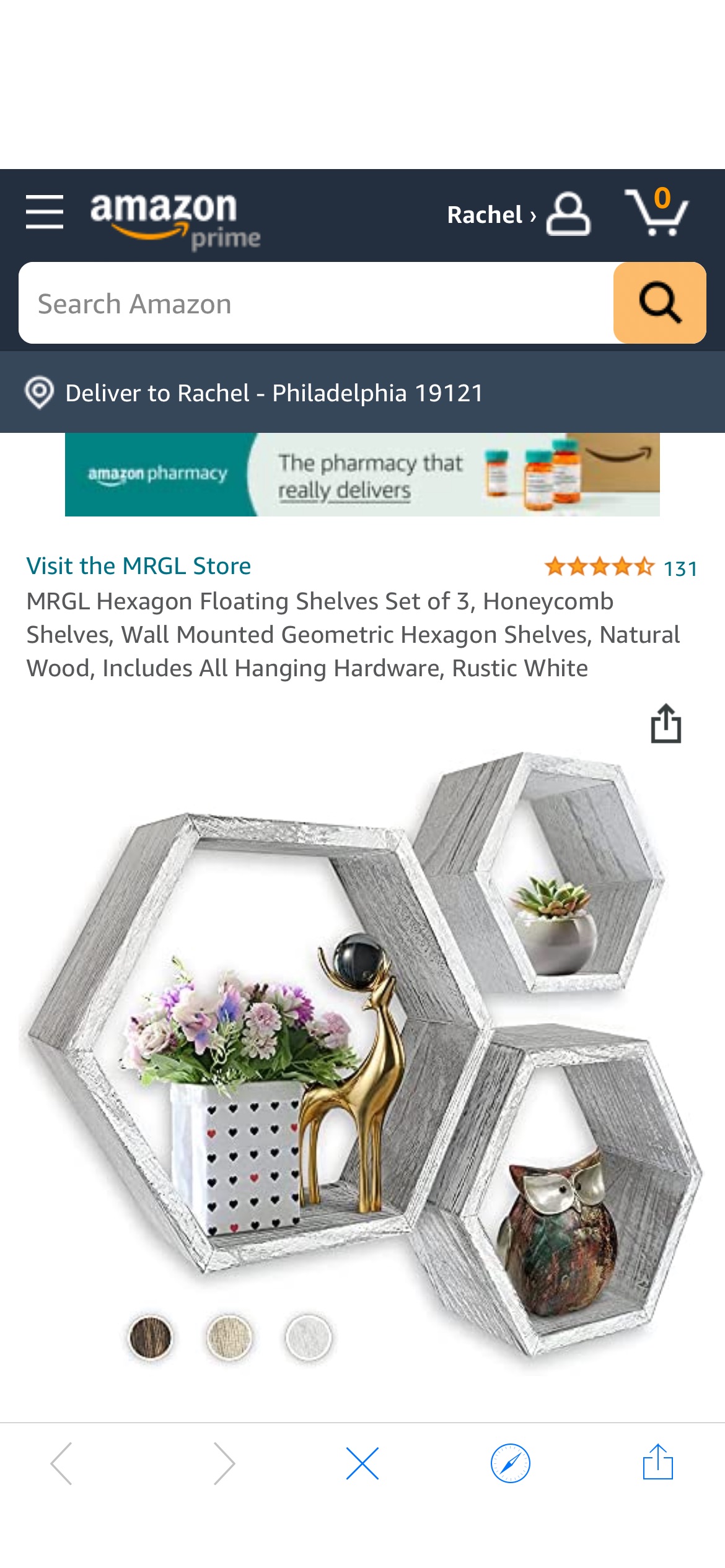 Amazon.com: MRGL Hexagon Floating Shelves Set of 3, Honeycomb Shelves, Wall Mounted Geometric Hexagon Shelves, Natural Wood, Home & Kitchen