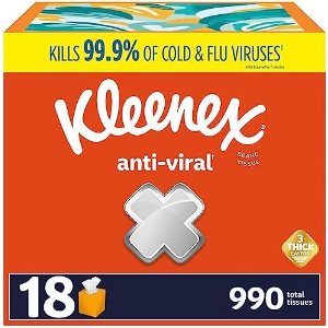 KleenexAnti-Viral 3层抽取式纸巾18盒