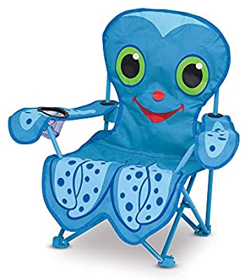 Amazon.com: Melissa & Doug Sunny Patch Flex Octopus Folding Beach Chair for Kids, Great Gift for Girls and Boys - Best for 3, 4, and 5 Year Olds: Melissa & Doug: Toys & Games童沙滩折叠椅