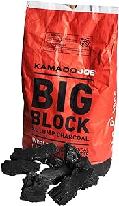 Amazon.com: Kamado Joe Big Block XL Premium 100% All-Natural Hardwood Lump Charcoal Reusable Up to Three Times and 18-Hour Burn Times, 1-Pack, 20LBS Model KJ-CHAR : Patio, Lawn &amp; Garden