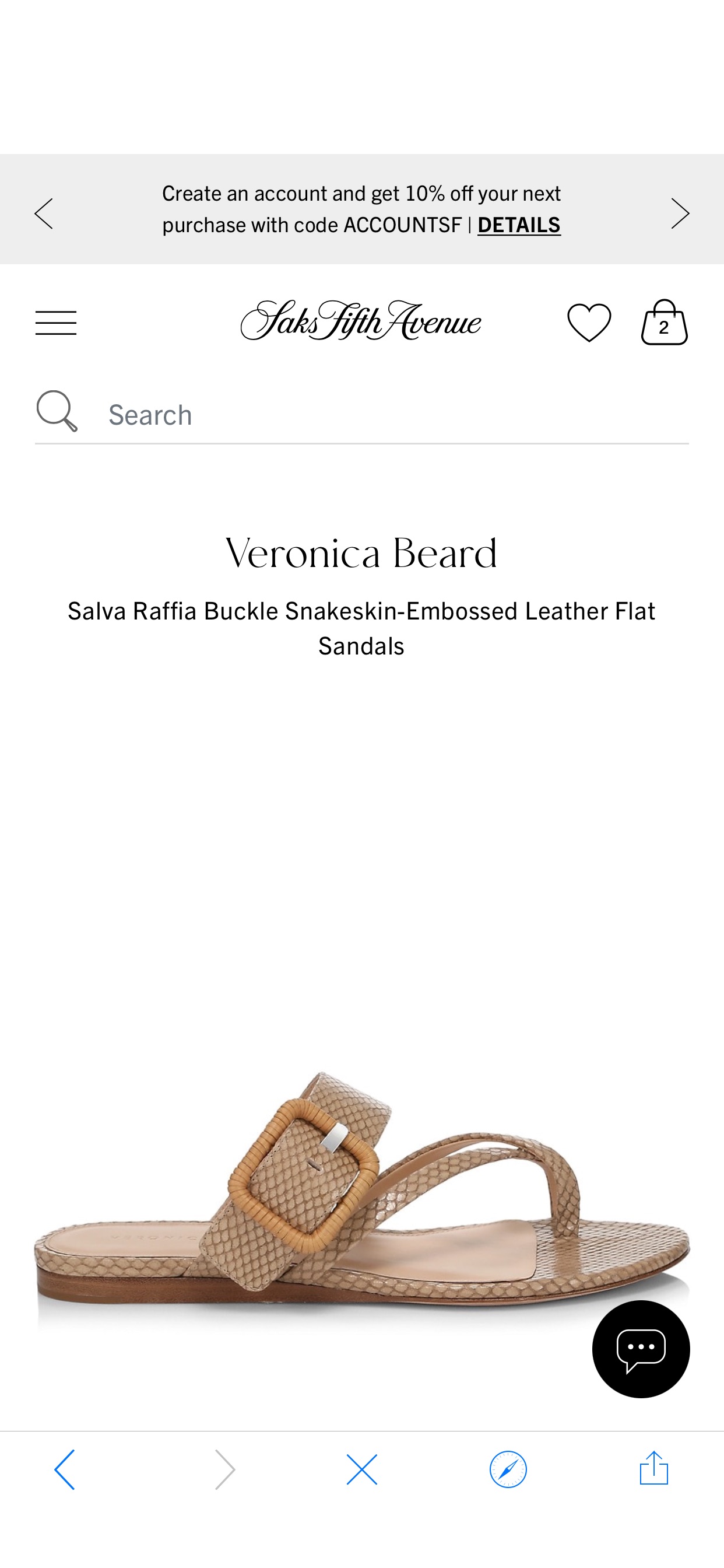 Shop Veronica Beard Salva Raffia Buckle Snakeskin-Embossed Leather Flat Sandals | Saks Fifth Avenue
鞋子