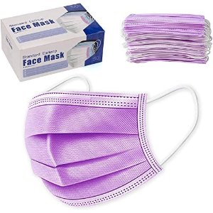 $6.99 Amazon.com: Disposable Purple Face Mask 3-Ply Facial Cover Masks with Ear Loop, Breathable Non-Woven Mouth Cover for Personal, Suitable for Home, Office, Outdoor- 50 PCS: Home Improvement紫色口罩