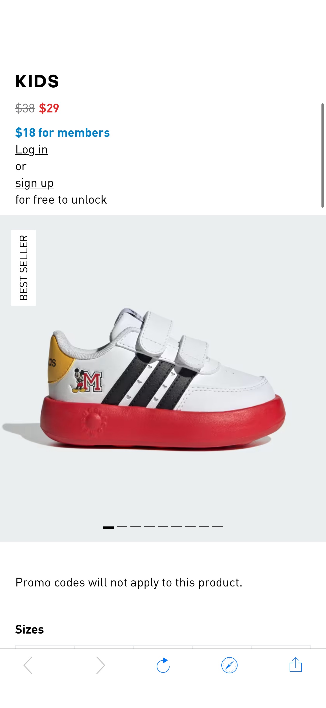adidas Kids' Lifestyle Disney Breaknet 2.0 Shoes Kids - White adidas US DISNEY BREAKNET 2.0 SHOES KIDS
Log in and use code OFF15