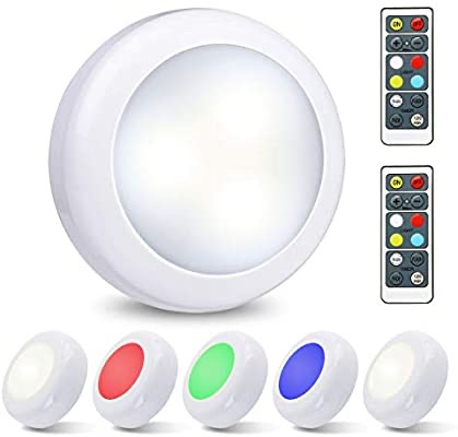 柜子小灯 Elfeland LED Closet Lights Under Cabinet Lighting Wireless Color Changing LED
