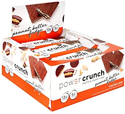 Amazon.com: Power Crunch 蛋白棒 Peanut Butter Fudge Butter Fudge, 1.4 Ounce (12 Count)