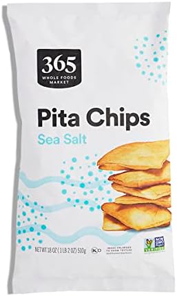Amazon.com: 365 by Whole Foods Market, Sea Salt Pita Chips, 18 Ounce