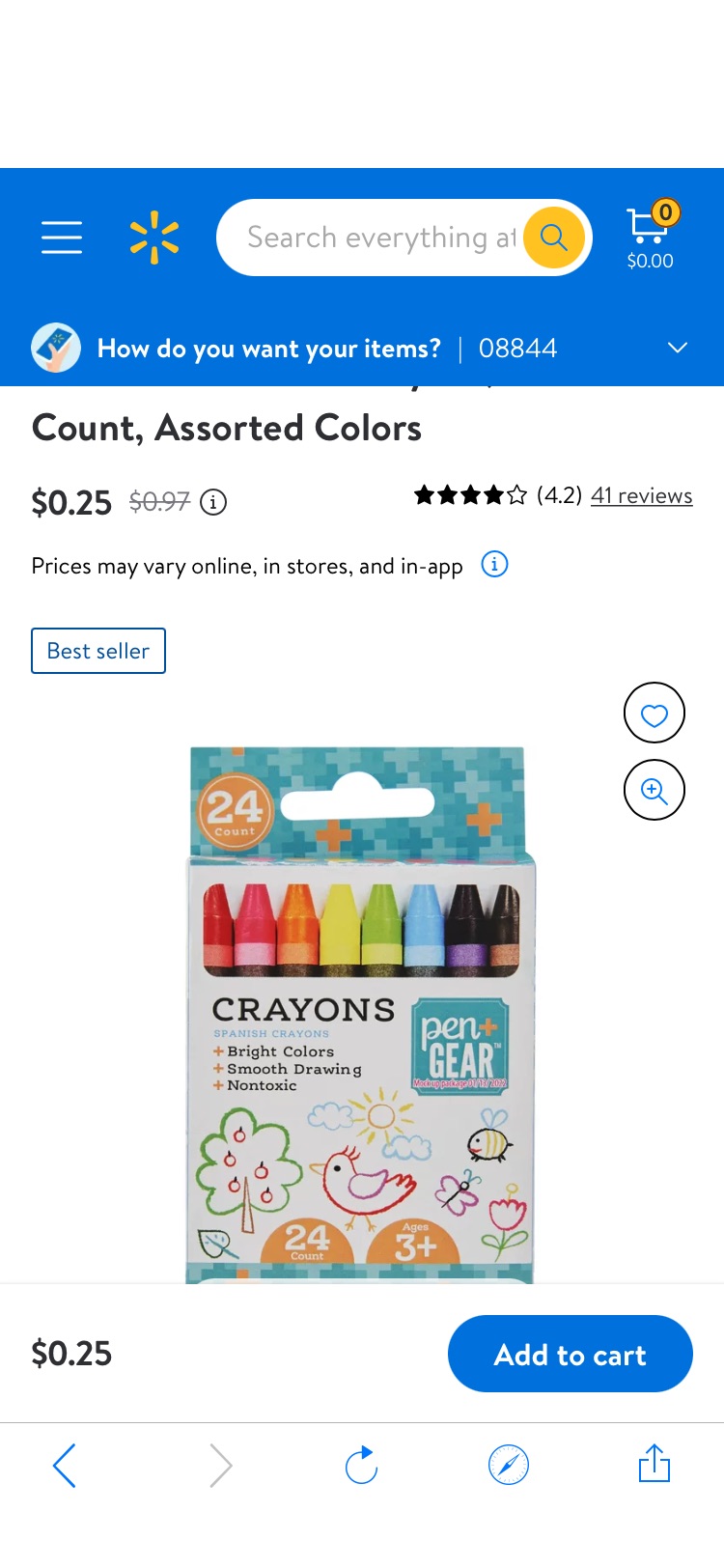 Pen + Gear Classic Crayons, 24 Piece Count, Assorted Colors - Walmart.com