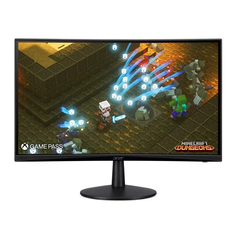 Acer Nitro 23.6" inch Curved Full HD Gaming Monitor (New) - Black (ED240Q Sbiip) - Walmart.com