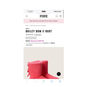 $99 Bailey Bow II Boot - Shoes - PINK
