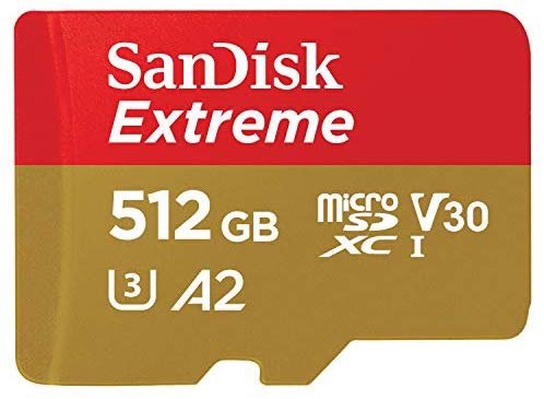 SanDisk 512GB Extreme MicroSDXC UHS-I Memory Card with Adapter