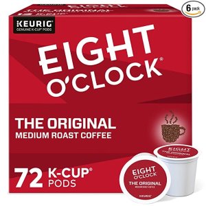 Eight O'Clock Coffee The Original, Single-Serve Keurig K-Cup Pods, Medium Roast Coffee Pods, 72 Count