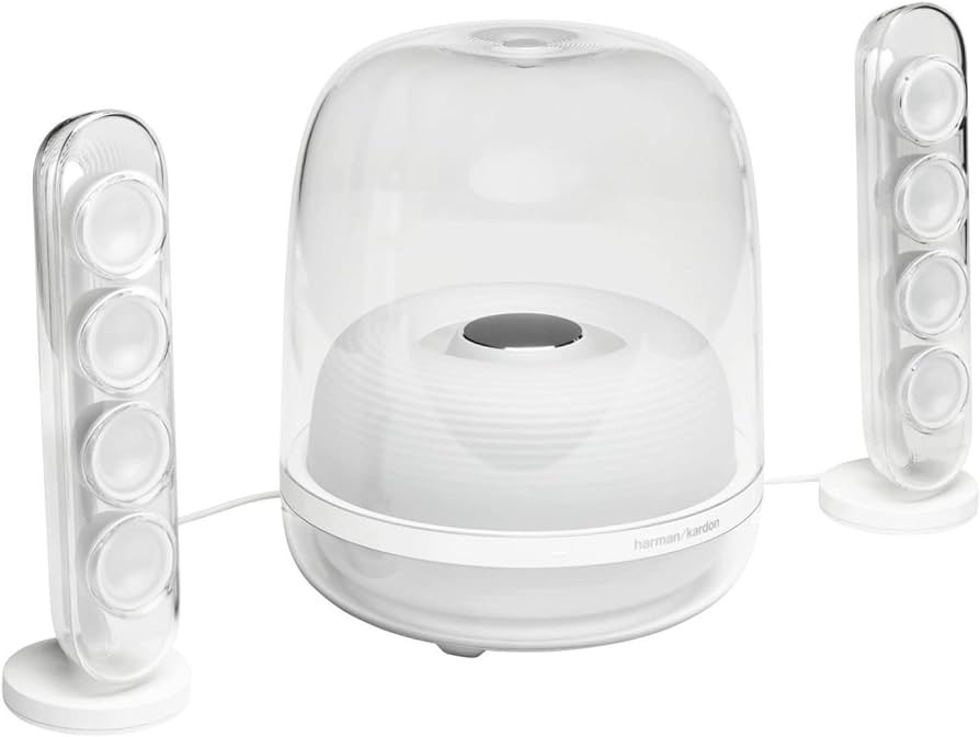 Amazon.com: Harman Kardon HK SoundSticks 4-2.1 Bluetooth Speaker System with Deep Bass and Inspiring Industrial Design (White) : Electronics音响