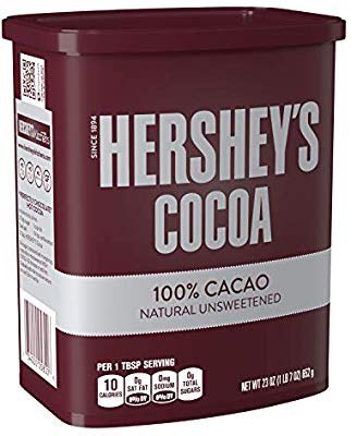 HERSHEY'S Natural Unsweetened 100% Hot Cocoa, Baking, 23 Ounce Can