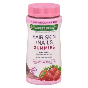 Nature's Bounty Optimal Solutions Hair, Skin & Nails Gummies with Biotin 80.0ea