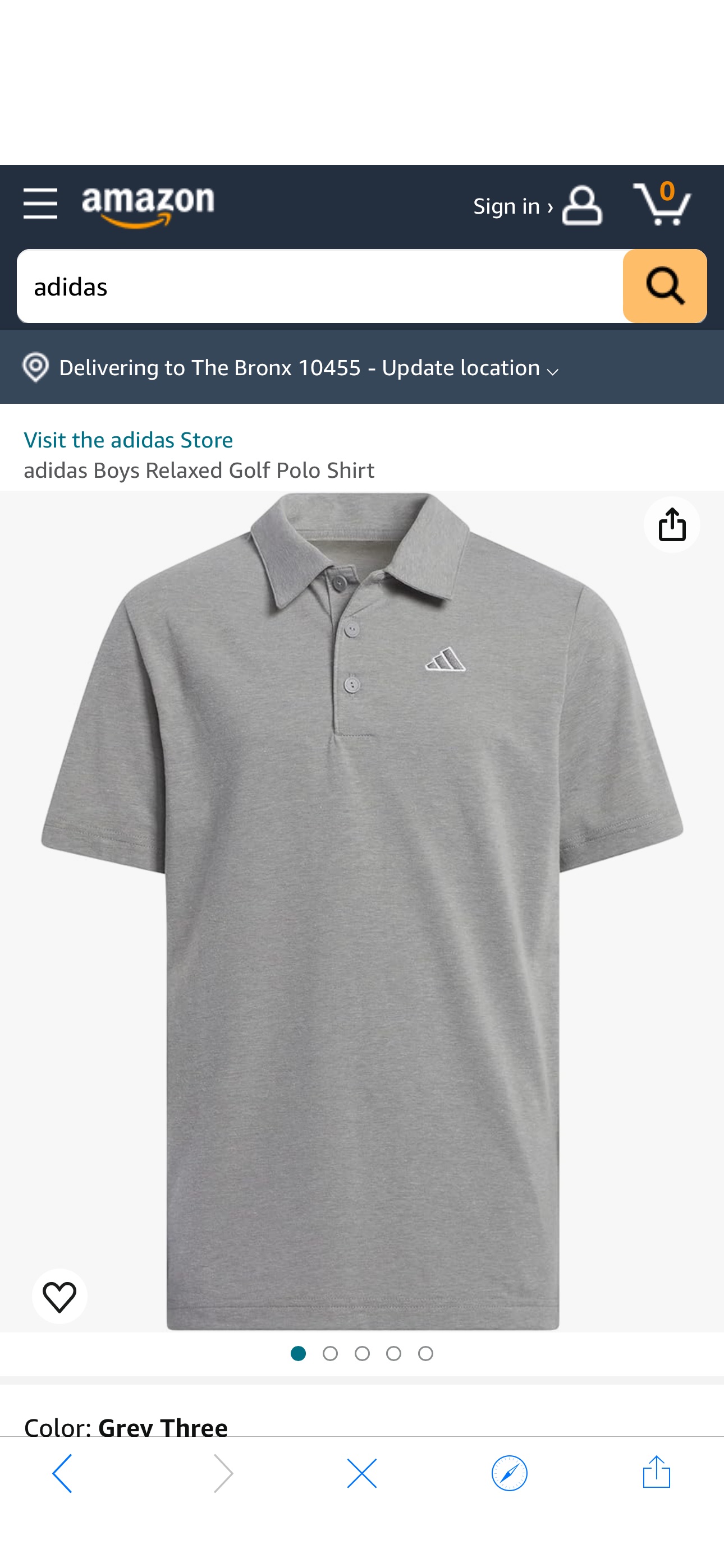 Amazon.com: adidas Juniors Relaxed Polo Shirt, Grey Three, Medium: Clothing, Shoes & Jewelry