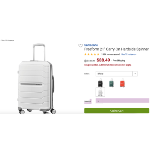 $88.49 eBags现有Samsonite Freeform 21寸行李箱$88.49 四色可选