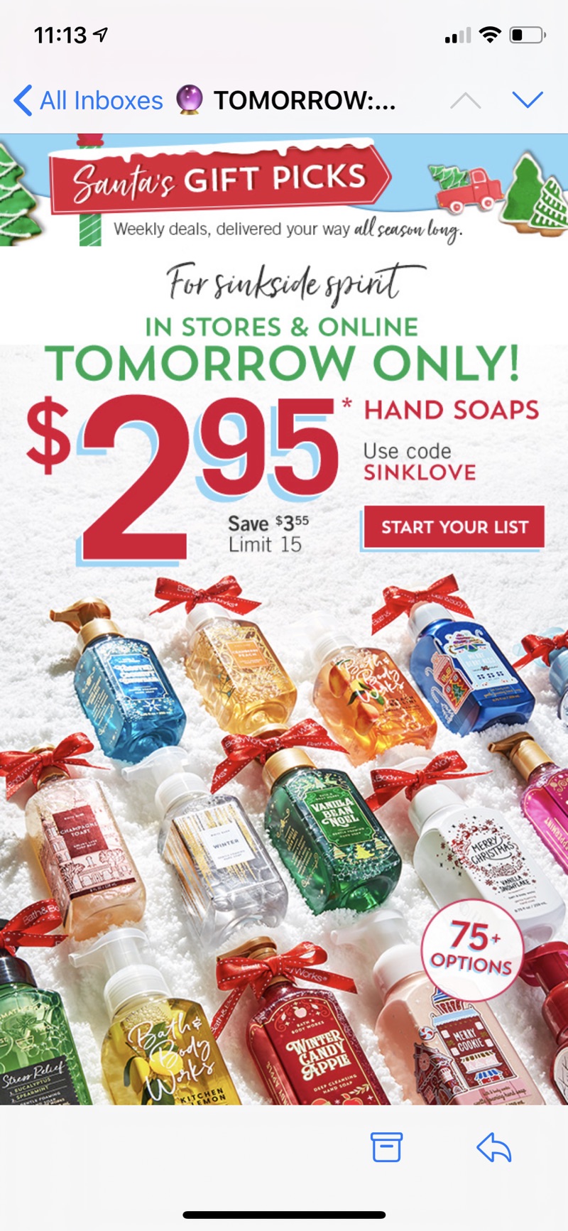 Today Only: $2.95 Hand Soaps – Bath & Body Works洗手液