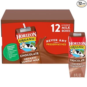 Horizon Organic Shelf-Stable 1% Low Fat milk Boxes, Chocolate, 8 oz., 12 Pack