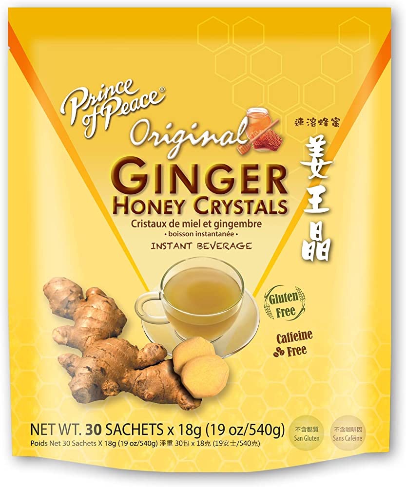 Amazon.com : Prince of Peace Instant Ginger Honey Crystals, 30 Sachets – Instant Hot or Cold Beverage – Easy to Brew Ginger and Honey Crystals : Herbal Teas : Grocery & Gourmet Food