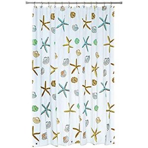 Blu-Pier Decorative PEVA Mildew Free Water Repellant Shower Curtain