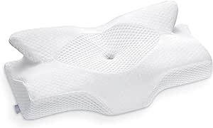 Amazon.com: Elviros Cervical Memory Foam Pillow, Contour Pillows for Neck and Shoulder Pain, Ergonomic Orthopedic Sleeping Neck Contoured Support Pillow 