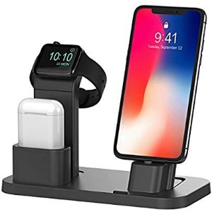 BEACOO Stand for iwatch Charging Stand Dock Station for AirPods Stand Charging Docks Holder Support for iwatch NightStand Mode and for iPhone