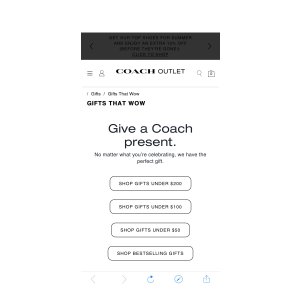 Gifts | COACH® Outlet毕业礼物低至4折