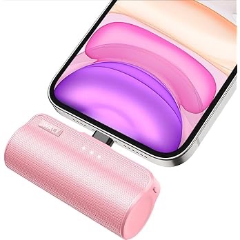 iWALK Mini Power Bank 3350mAh, Portable Phone Charger Compact Powerbank with Built in Plug, External Battery Bank Compatible with iPhone 14/13/13Pro/12/12 Pro/SE/11/11 Pro/XS/XR/X/8/8 Plus/7/6/6S : Am