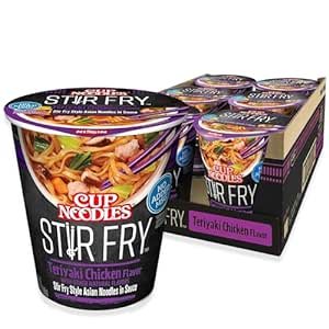Cup Noodles Stir Fry Noodles in Sauce, Teriyaki Chicken, 2.89 Ounce (Pack of 6)